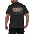 Class Of 2025 Senior 2025 Graduation Leopard Retro Rainbow Men's Back Print T-Shirt