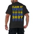 Class Of 2026 2027 Senior Graduation Students Men's Back Print T-Shirt