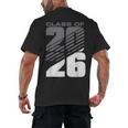 Class Of 2026 High School Senior Graduation Grey Sport Style Men's Back Print T-Shirt