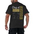 Class Of 2026 Senior 26 High School Graduation -Gold Men's Back Print T-Shirt