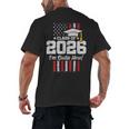 Class Of 2026 Senior Graduation American Flag Senior 2026 Men's Back Print T-Shirt