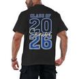 Class Of 2026 Senior Retro Graduation 2026 First Day Vintage Men's Back Print T-Shirt