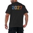 Class Of 2027 Graduate Shirts For Men Women Graduation Retro Men's Back Print T-Shirt
