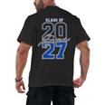 Class Of 2027 Senior 2027 Graduation Men's Back Print T-Shirt