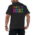 Class Of 2027 Shirt For Boys And Girls Fun 2027 Graduation Men's Back Print T-Shirt