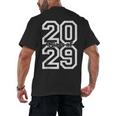 Class Of 2029 Graduating School Class Of 2029 Graduation Men's Back Print T-Shirt