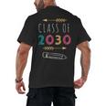 Class Of 2030 Grow With Me 2nd Grade Graduation Men's Back Print T-Shirt