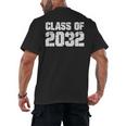 Class Of 2032 High School College Graduation Reunion T-Shirt Men's Back Print T-Shirt