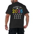 Class Of 2035 Grow With Me Checklist Graduation Men's Back Print T-Shirt