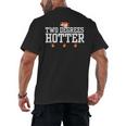 College Masters Degree Graduation Two Degrees Hotter Men's Back Print T-Shirt