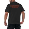 Constant Reader Fan Of Horror Suspense Books Bibliophile Men's Back Print T-Shirt