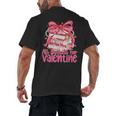 Coquette Bow All Booked For Valentines Teacher Book Men's Back Print T-Shirt