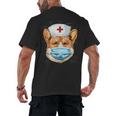 Corgi Dog Nurse RN Nursing School Graduation Men's Back Print T-Shirt