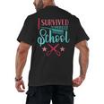Cosmetology Graduation Tee I Survived Cosmetology School Men's Back Print T-Shirt