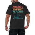 Cranky When Not Reading Retro Vintage Book Lover Men's Back Print T-Shirt
