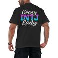 Crazy INTJ Lady Introvert Personality Men's Back Print T-Shirt