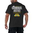 Criminal Justice Degree Graduation Senior Celebration Grad Men's Back Print T-Shirt