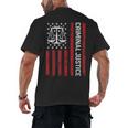 Criminal Justice Major College Student Graduate Graduation Men's Back Print T-Shirt