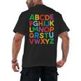 Cute ABCs Shirt Alphabet Colorful Letters Reading Books Kids Men's Back Print T-Shirt