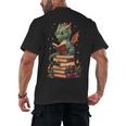 Cute Dragon Reading Book Bookworm Dragons And Books Men's Back Print T-Shirt