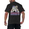 Dabbing Unicorn Kindergarten Graduation Dab Dance Girl Men's Back Print T-Shirt