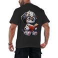 Dalmatian Reading a Book Dog Men's Back Print T-Shirt