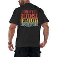 In My Defense i Was Left Unsupervised Introvert Men's Back Print T-Shirt In My Defense i Was Left Unsupervised Introvert Men's Back Print T-Shirt