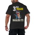 Dinosaur Graduation Cap Gown 3rd Grade Graduate Nailed It Men's Back Print T-Shirt