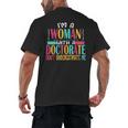 Doctorate Degree PhD Graduation PsyD Woman EdD Psychology Men's Back Print T-Shirt
