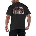 Does NOT Identify As Friendly Sarcastic Introvert Men's Back Print T-Shirt Does NOT Identify As Friendly Sarcastic Introvert Men's Back Print T-Shirt
