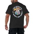 Easily Distracted By Rabbits And Books Reading Men's Back Print T-Shirt