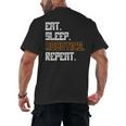 Eat Sleep Robotics Repeat Shirt Graduation Men's Back Print T-Shirt