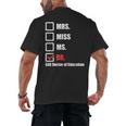 EdD Doctor Of Education Dr Doctorate Graduation Men's Back Print T-Shirt