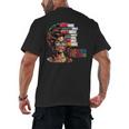 Education Is Freedom History Month Teacher Books Afro Men's Back Print T-Shirt