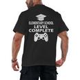 Elementary School Level Complete Gamer Graduation Day 2024 Men's Back Print T-Shirt