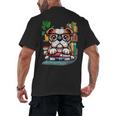 English Bulldog Reading a Book Dog Men's Back Print T-Shirt