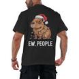 Ew People Capybara Christmas Lights Introvert Humor Men's Back Print T-Shirt Ew People Capybara Christmas Lights Introvert Humor Men's Back Print T-Shirt