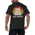 Ew People Introvert Cat Lover Crazy Colorful Cat Lady Men's Back Print T-Shirt