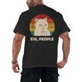 Ew People Introvert Cat Lover Crazy Colorful Cat Lady Men's Back Print T-Shirt
