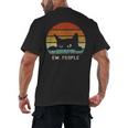 Ew People Retro Cat Cat Lover Introvert Men's Back Print T-Shirt Ew People Retro Cat Cat Lover Introvert Men's Back Print T-Shirt