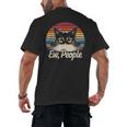 Ew People Retro Cat Vintage Anti Social Introvert Men's Back Print T-Shirt
