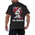 Ew People Unicorn Sarcastic Humor Introvert Men's Back Print T-Shirt Ew People Unicorn Sarcastic Humor Introvert Men's Back Print T-Shirt