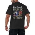 My Favorite Soldier Calls Me Nephew Army Graduation Nephew Men's Back Print T-Shirt