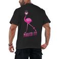 Flamingo Nailed It Graduation Flamingo Men's Back Print T-Shirt
