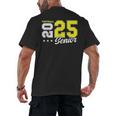 Football Senior Night Football Senior 2025 Graduation 55 Men's Back Print T-Shirt
