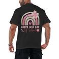 Fun Happy Last Day Of School Girl Student Graduation Rainbow Men's Back Print T-Shirt