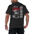 Fun Trendy UFO Sloth Graduation Class Of 2024 Senior Men's Back Print T-Shirt