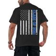Funny Class Of 2021 American Flag Senior Graduation Men's Back Print T-Shirt