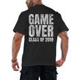 Game Over Class Of 2019 Graduation Senior T-Shirt Men's Back Print T-Shirt