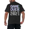 Game Over Class Of 2021 Video Games Graduation Gamer Men's Back Print T-Shirt